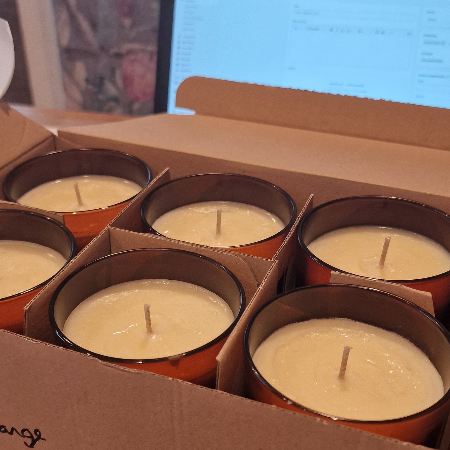 Spiced orange tallow candles