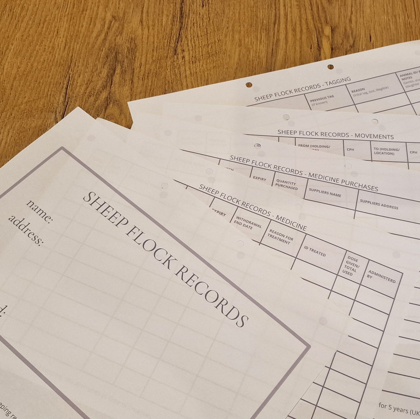 Sheep Flock Records - Printable pack