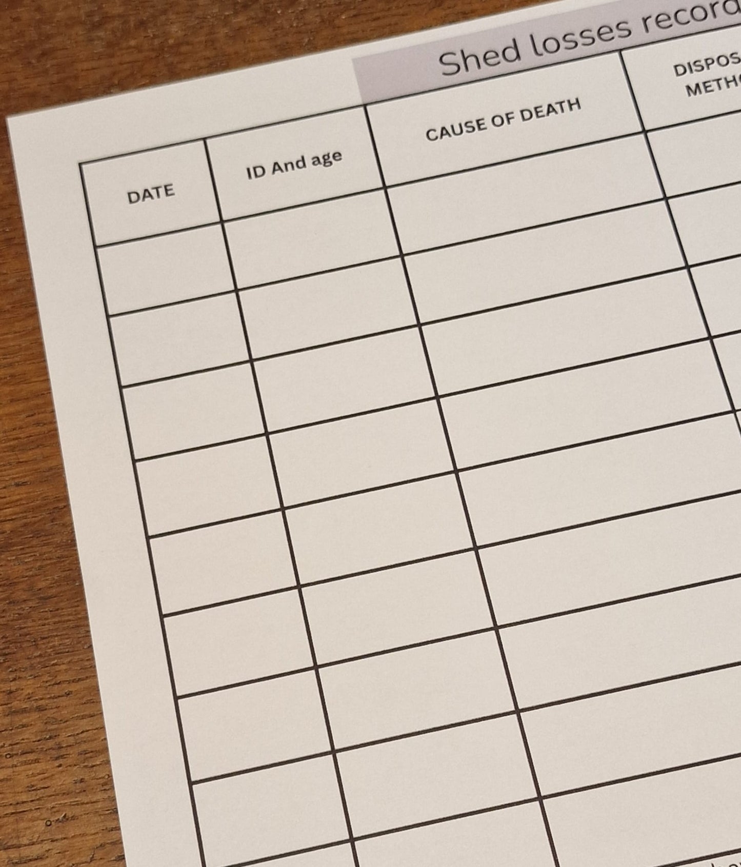 Lambing Organisation Bundle – Printable Shed Sheets for Lambing Season