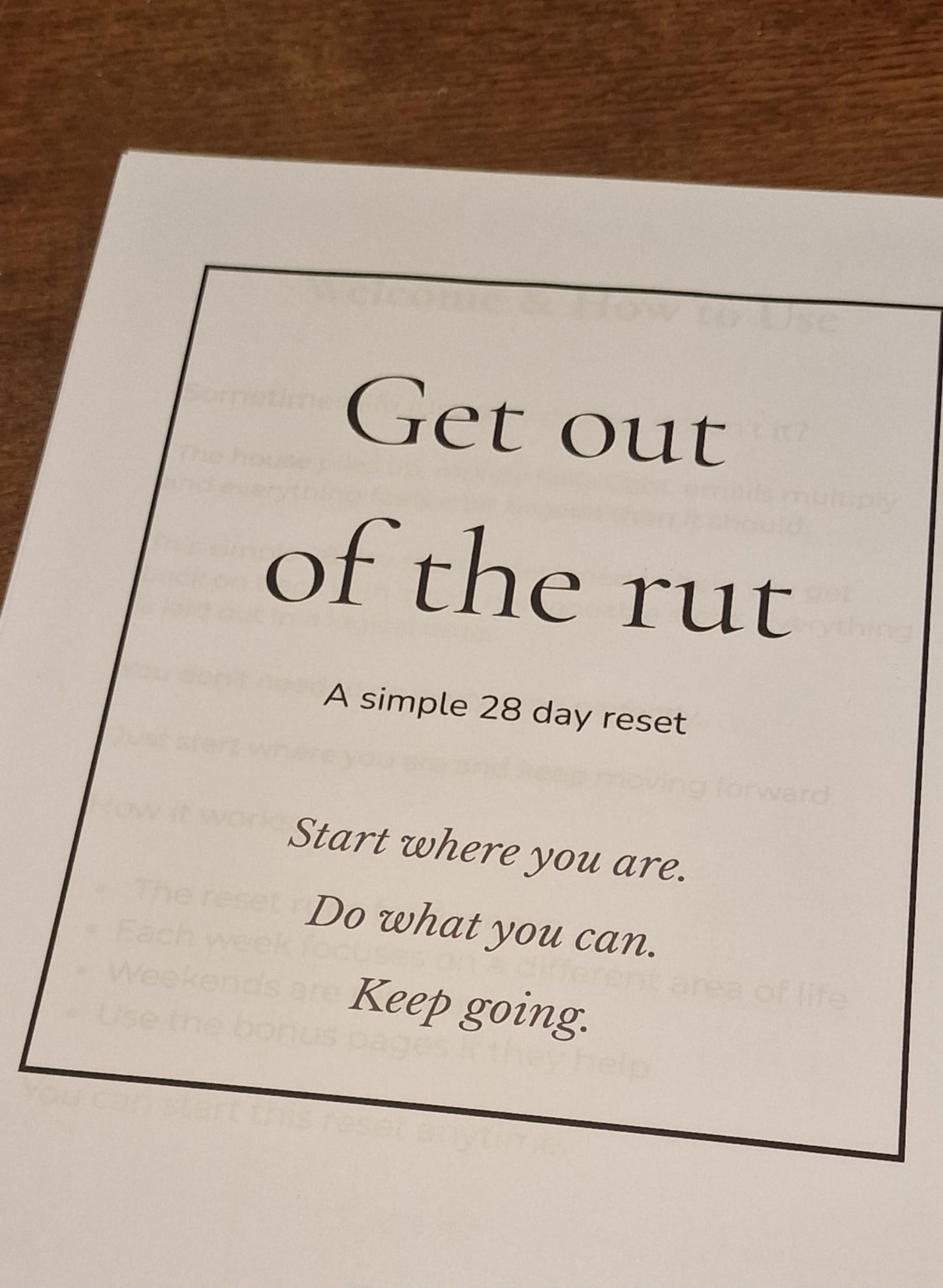 Get out of the rut, 28 day life reset. pdf