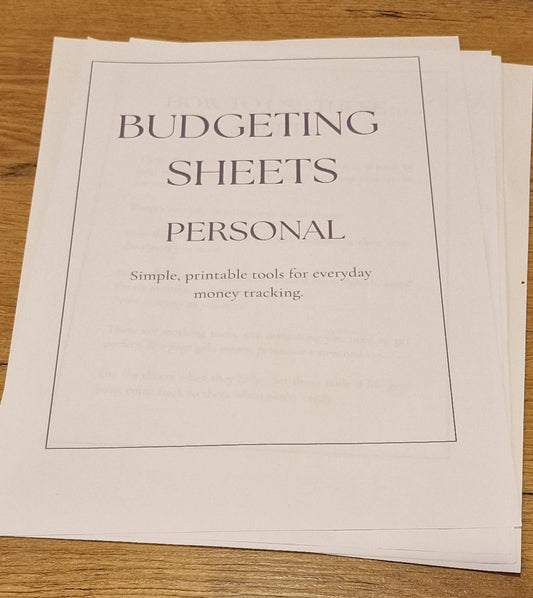 Personal Budgeting Sheets (Monthly Printables)