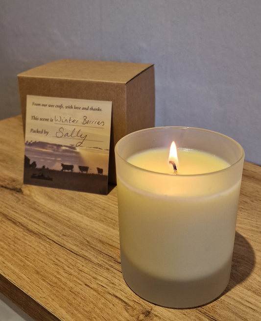 Winter Berries tallow candles