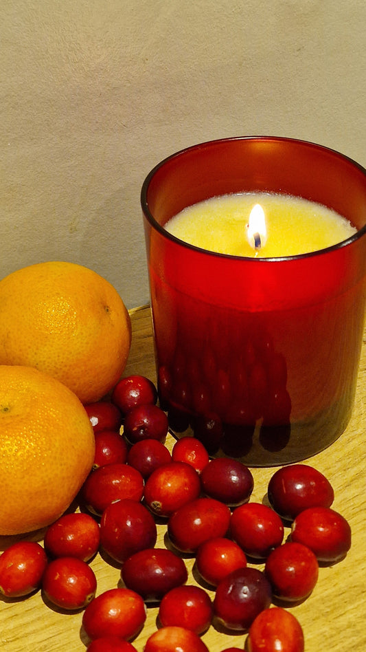 Cranberry, Orange and Cinnamon tallow candles